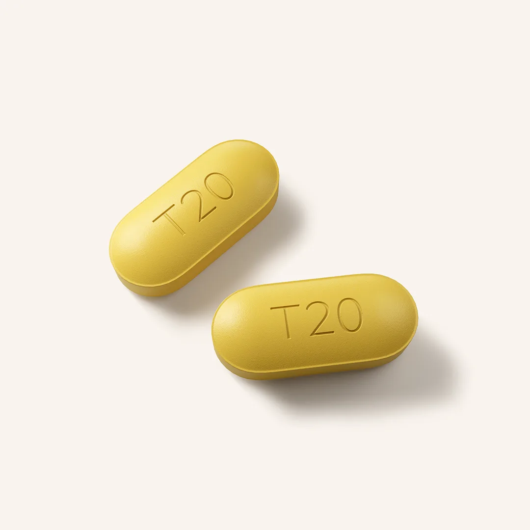 2錠のタダラフィル 20mg