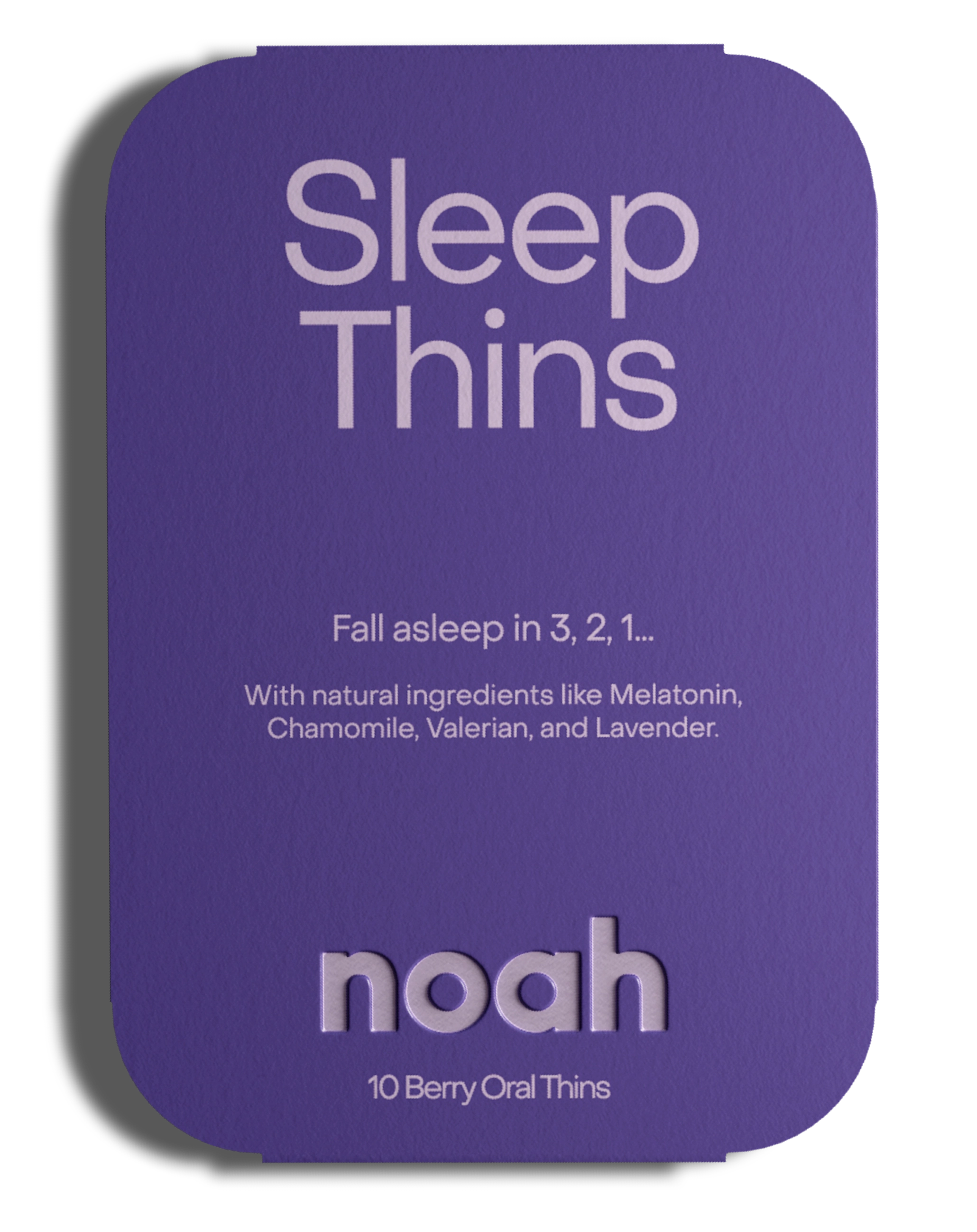 Noah Sleep Thins tin specifications and dimensions