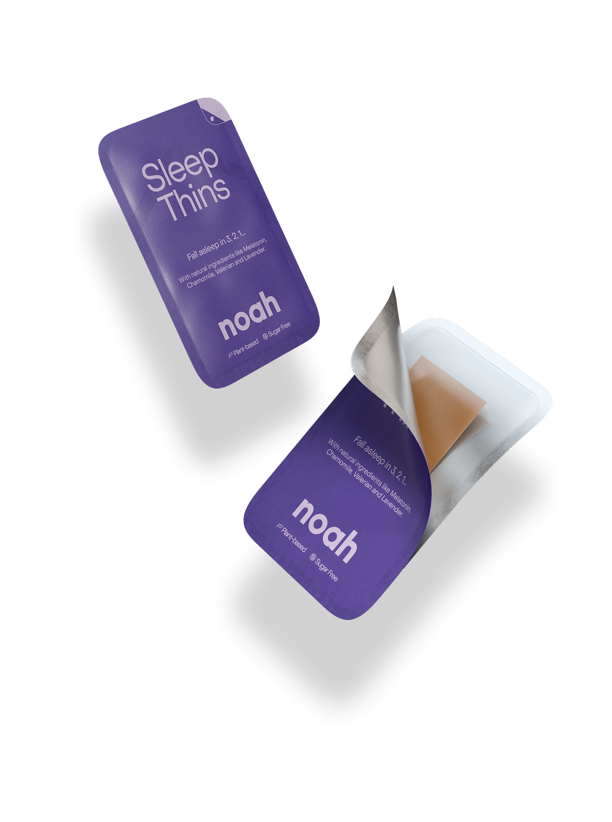 A man opening a packet of Noah™ Sleep Thins